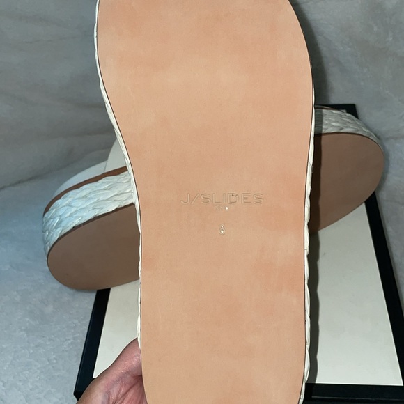 NWT J/SLIDES BONNIE Bone Leather Sandal - Picture 14 of 14